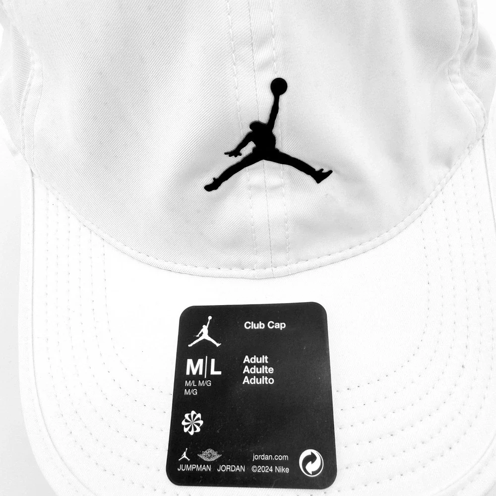 Nike Air Jordan Club Unstructured Adjustable Cap Hat White Size M/L FN4675-100
